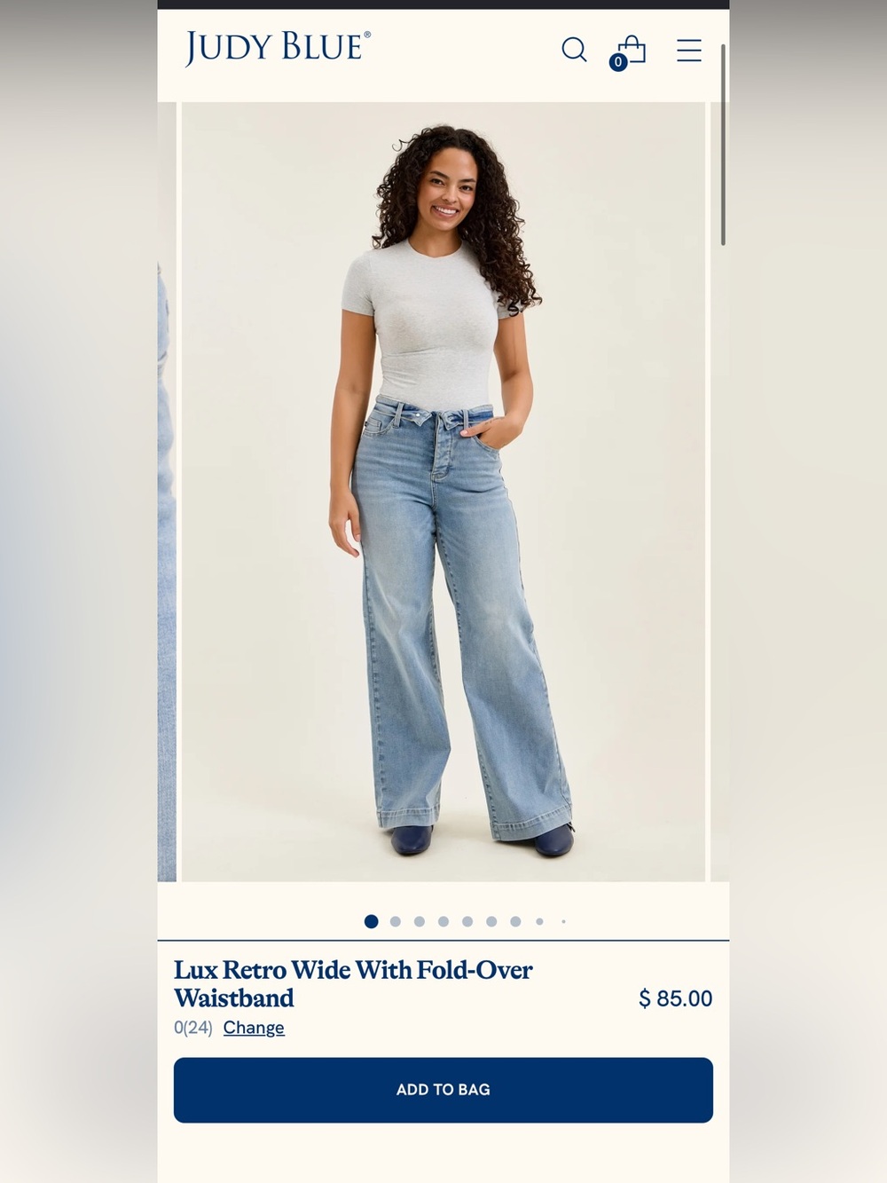 Judy Blue Light Wash Lux Retro Wide Leg Jeans